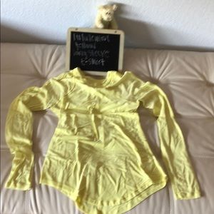 Lululemon yellow cotton stretch long sleeve tee
